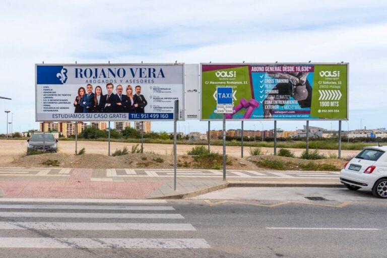 Vallas publicitarias en Ciudad de la Justicia